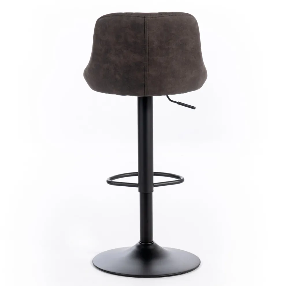 2 Hocker mit Gaslift, Mikrofasersitz und Metallstruktur - Abbey