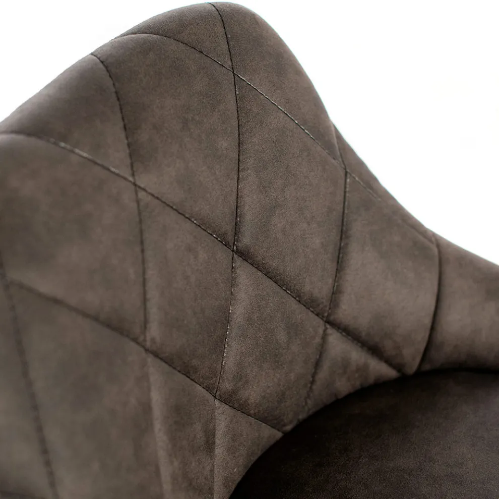 2 Hocker mit Gaslift, Mikrofasersitz und Metallstruktur - Abbey