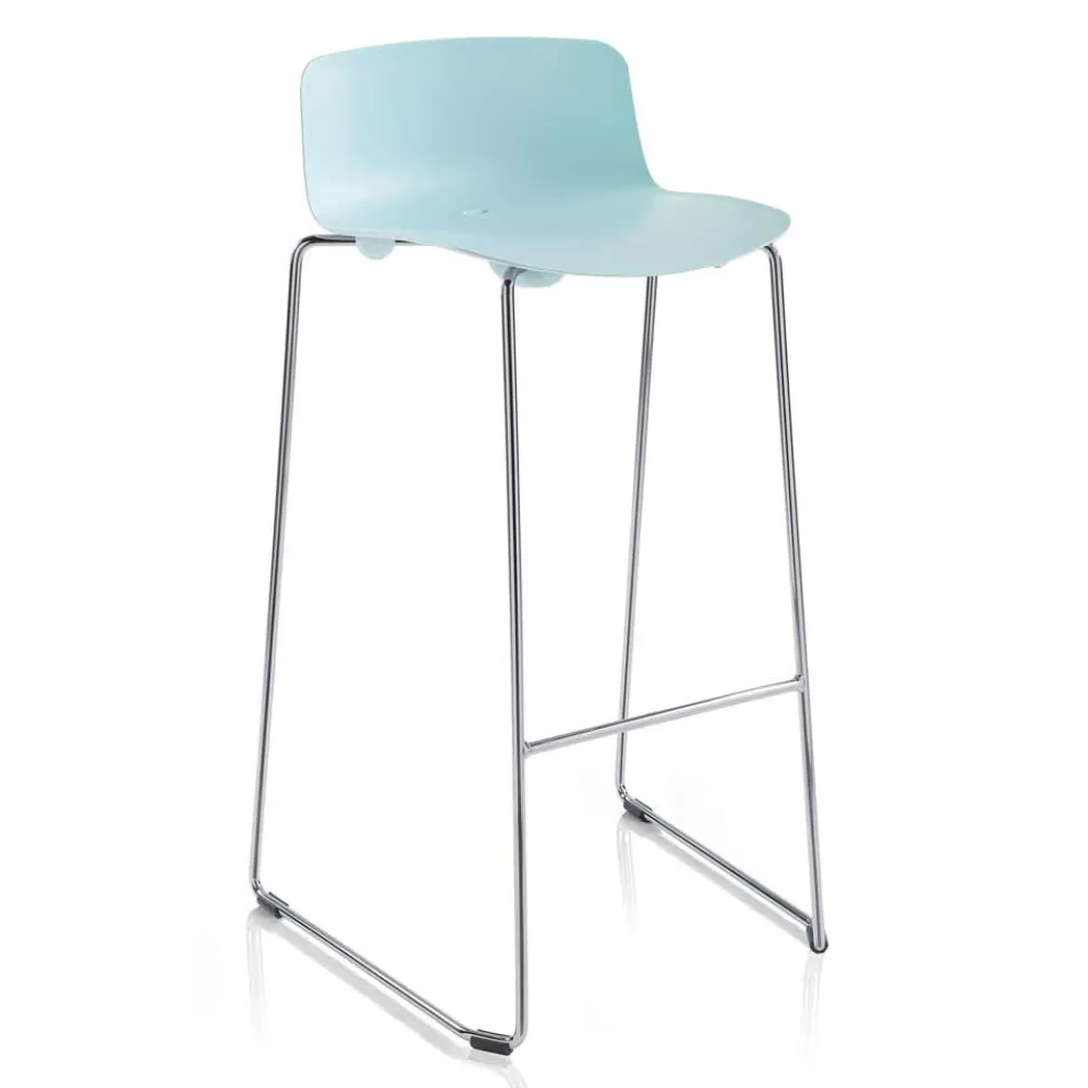 2 Reckhocker aus Metall und Polypropylen Made in Italy - Chrissie