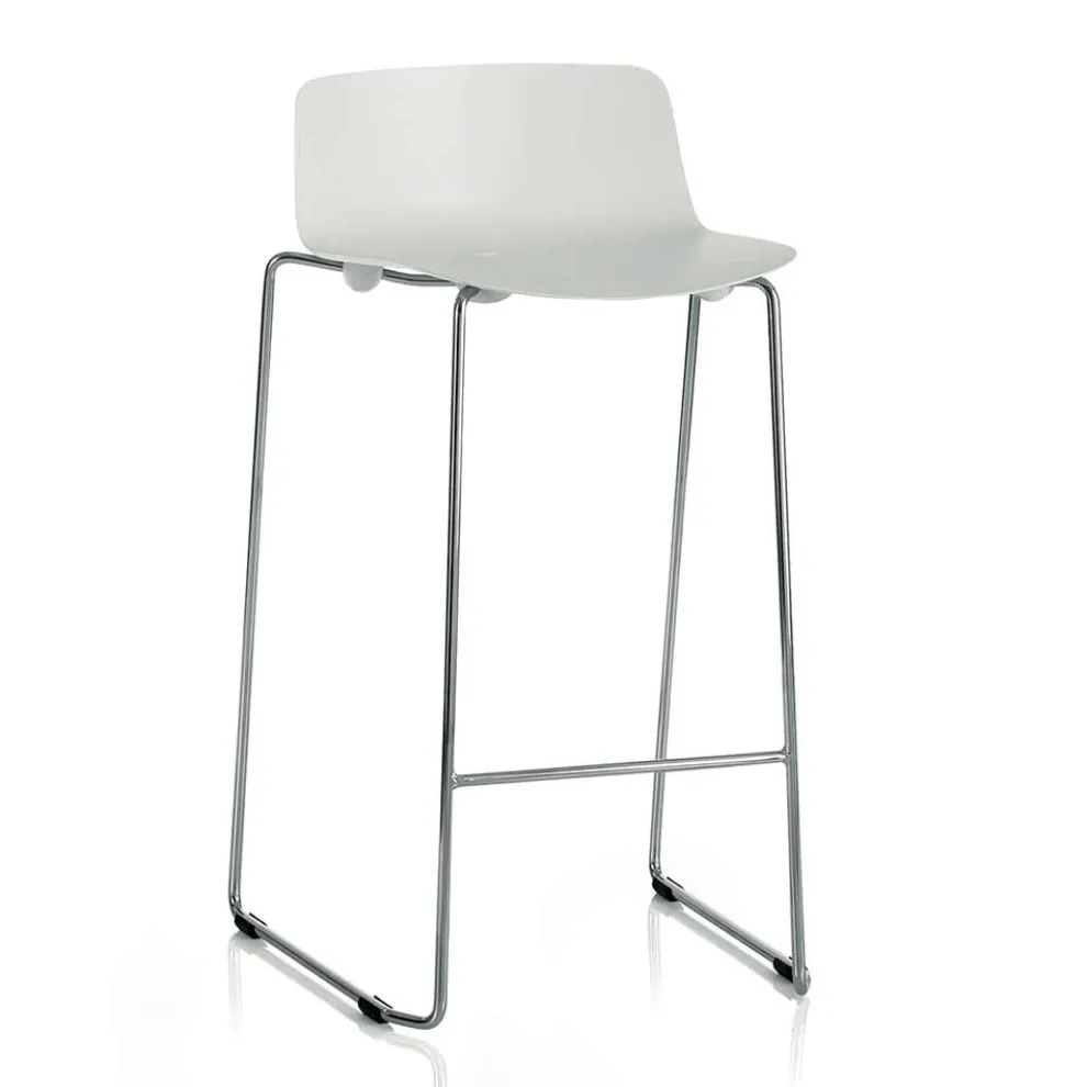 2 Reckhocker aus Metall und Polypropylen Made in Italy - Chrissie