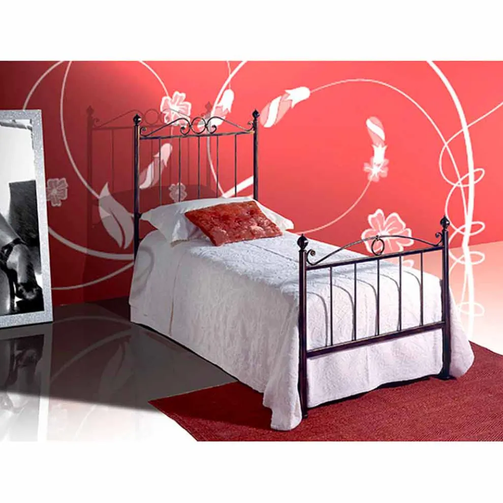 Fauno Einzelbett aus Schmiedeeisen in Design