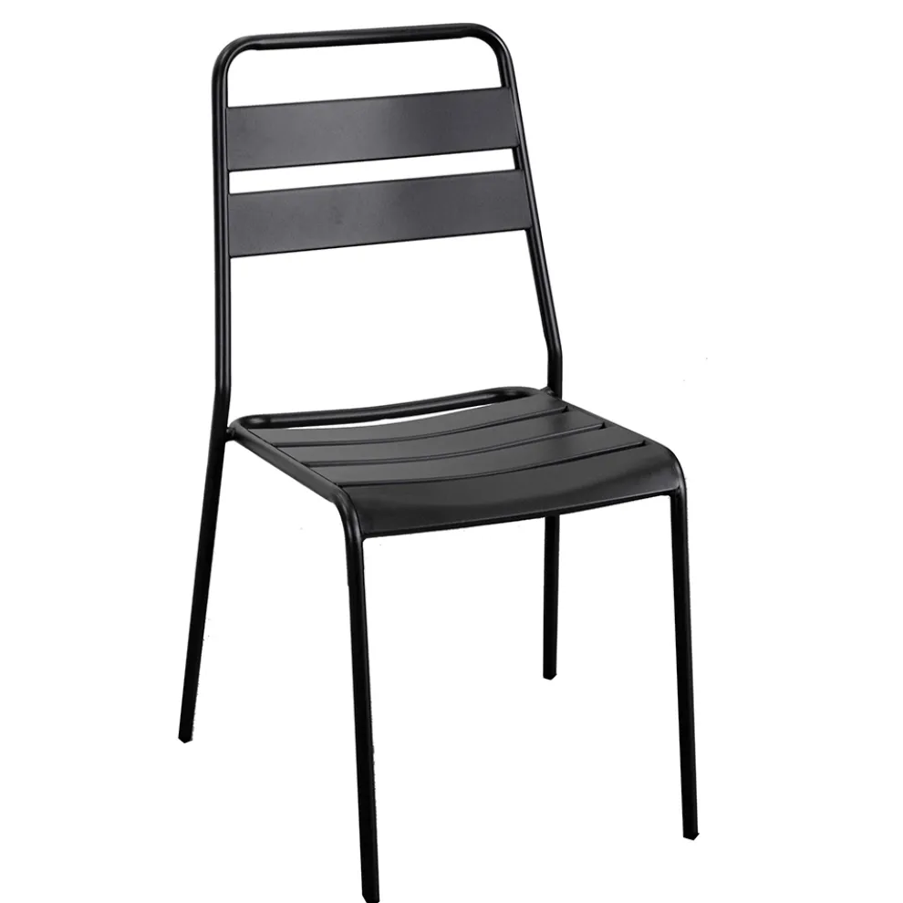 Gartenstuhl ganz aus Metall - Schleife