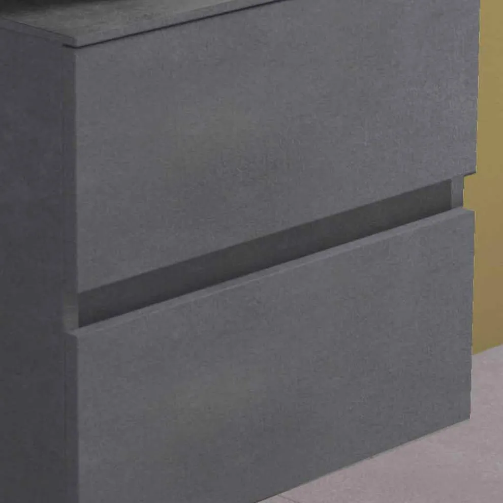 Abgehängter Badezimmerschrank mit rundem Waschtisch, modernes Design - Dumbo