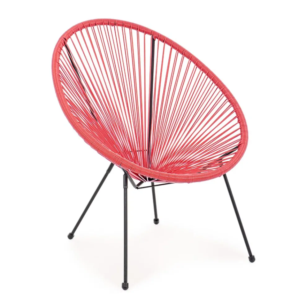Moderner Design-Sessel für den Außenbereich aus lackiertem Stahl - Funkelnd