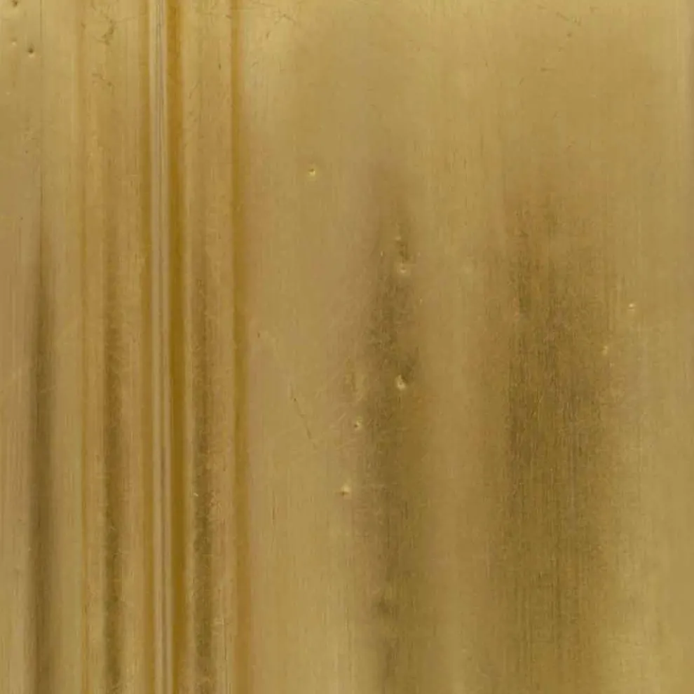 Antonio Gold / Silber Ayous Holz Wandspiegel von Hand in Italien hergestellt