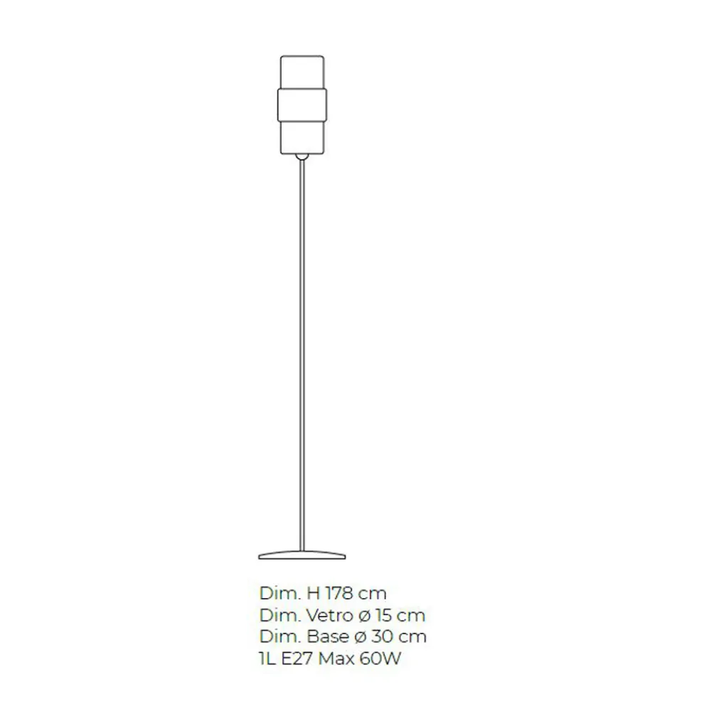 Artisan Stehlampe aus venezianischem geblasenem Glas 30 cm - Satomi