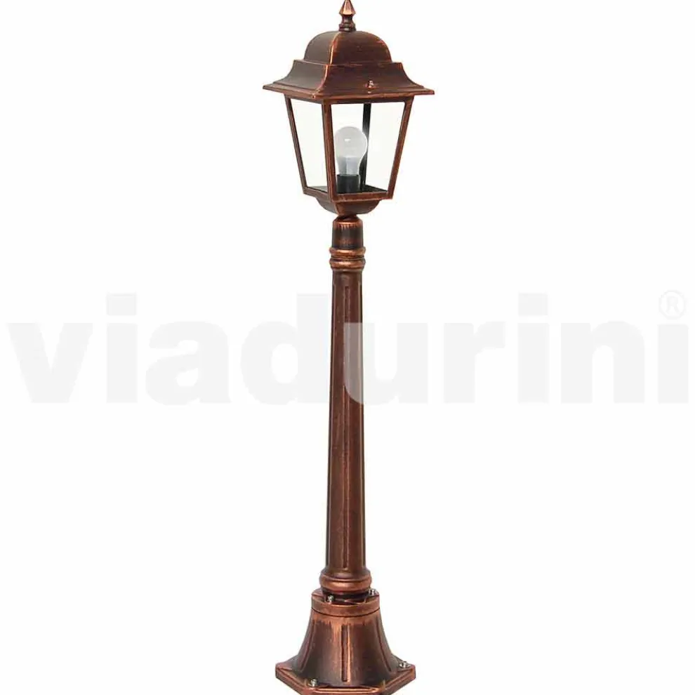 Außen niedriger Laternenpfahl aus Aluminium, hergestellt in Italien, Aquilina
