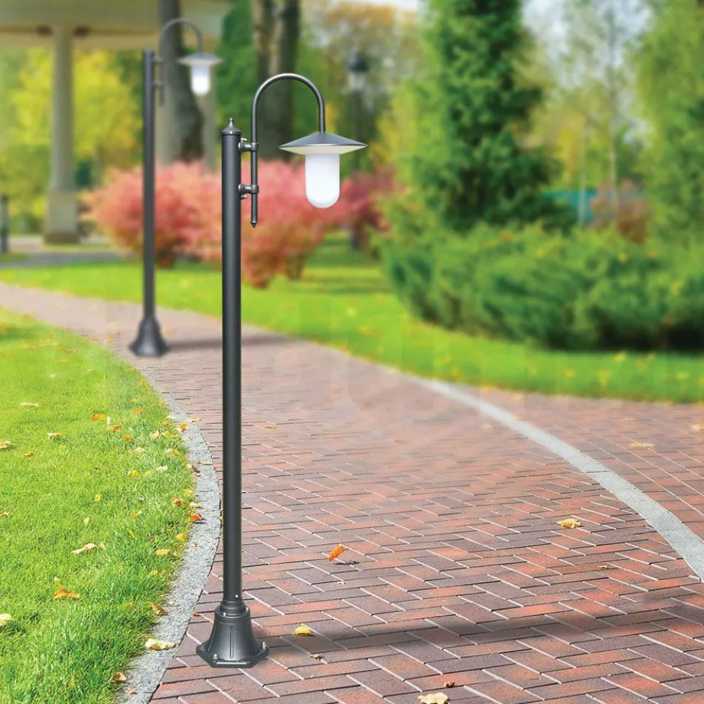 Außenlampe im Vintage-Stil aus anthrazitfarbenem Aluminium, hergestellt in Italien – Belen