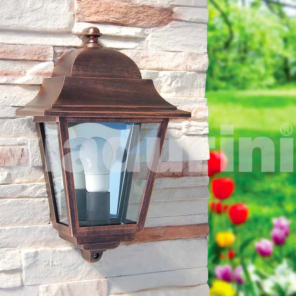 Außenwandleuchte aus Aluminium, hergestellt in Italien, Aquilina