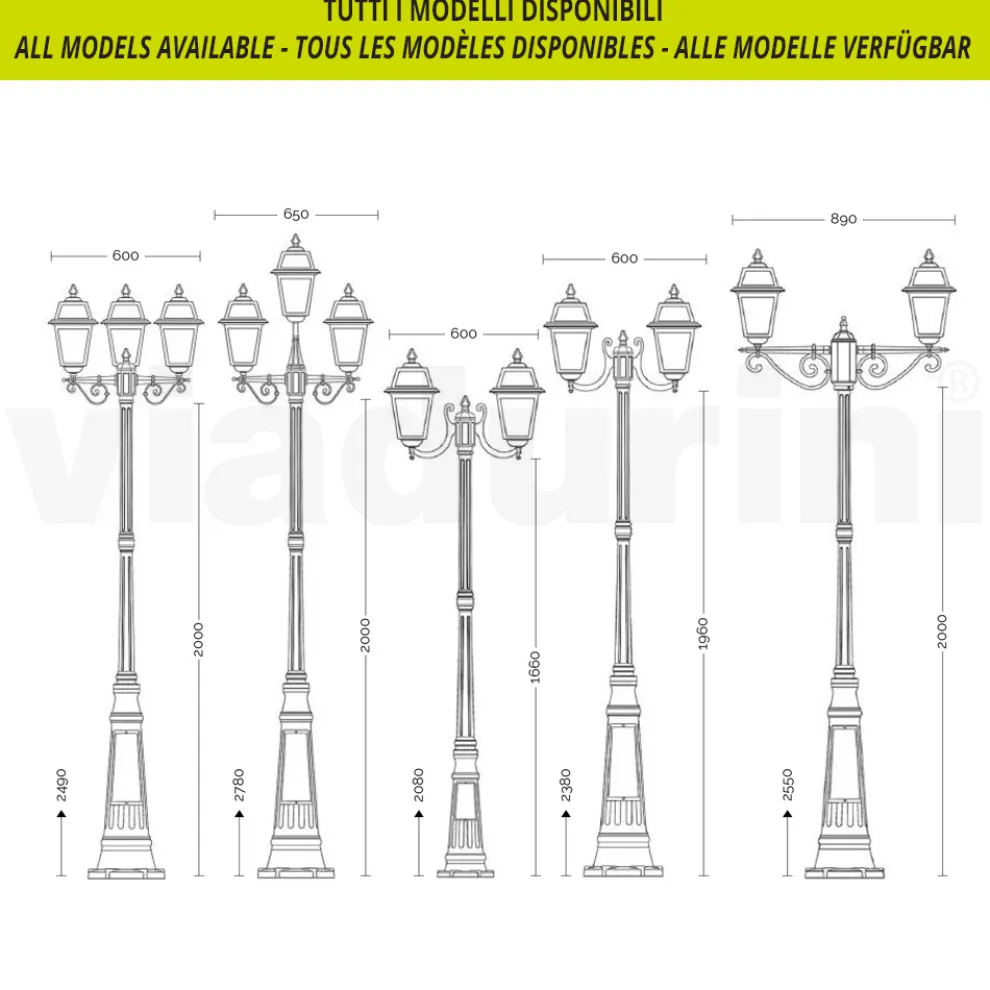 Außenwandleuchte aus anthrazitfarbenem Aluminium und Glas Made in Italy - Elric