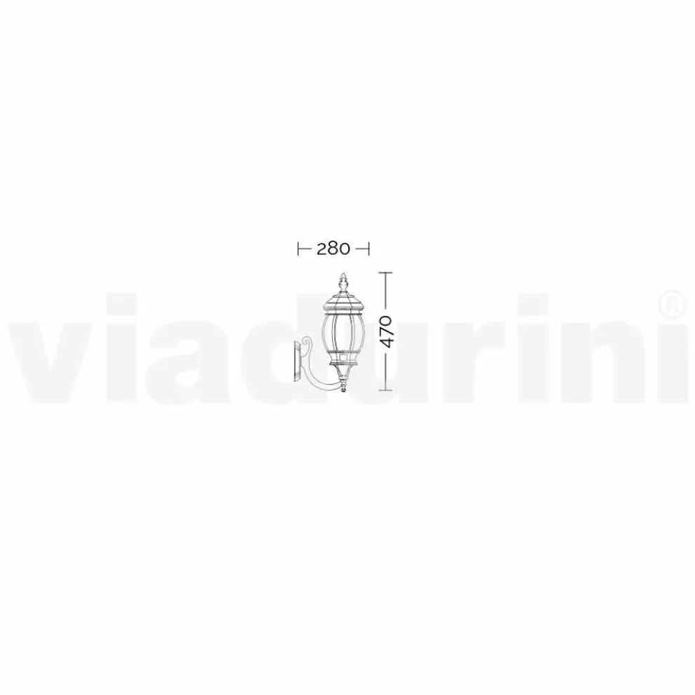 Außenwandleuchte aus Aluminium, hergestellt in Italien, Anika