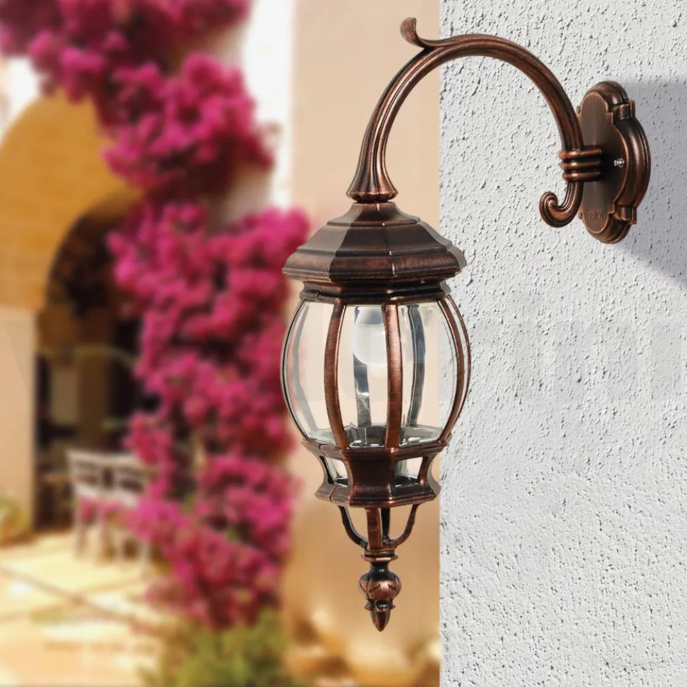 Außenwandleuchte im Vintage-Stil aus Aluminium, hergestellt in Italien – Leona