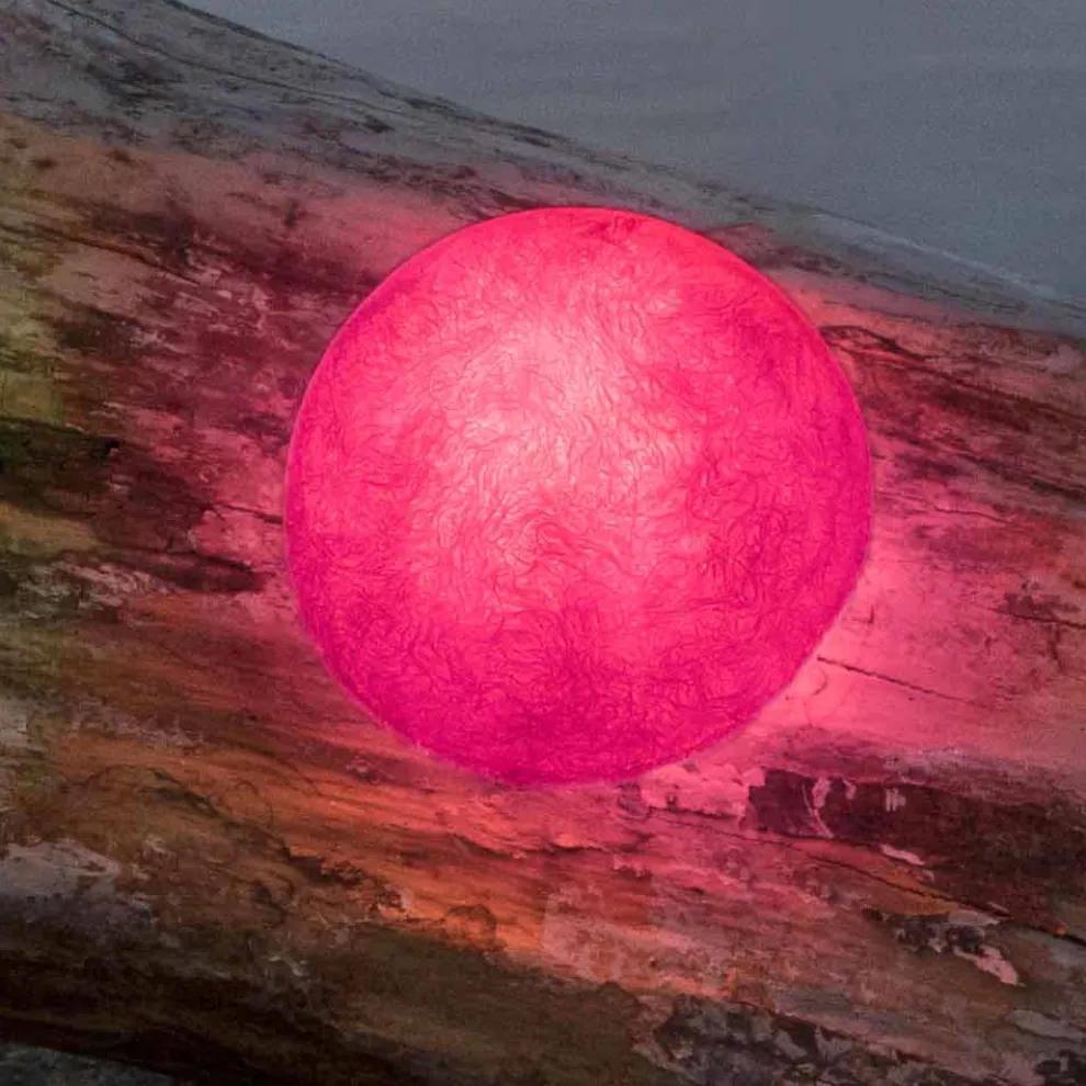 Außenwandleuchte In-es.artdesign Button Out in farbigem Nebulite