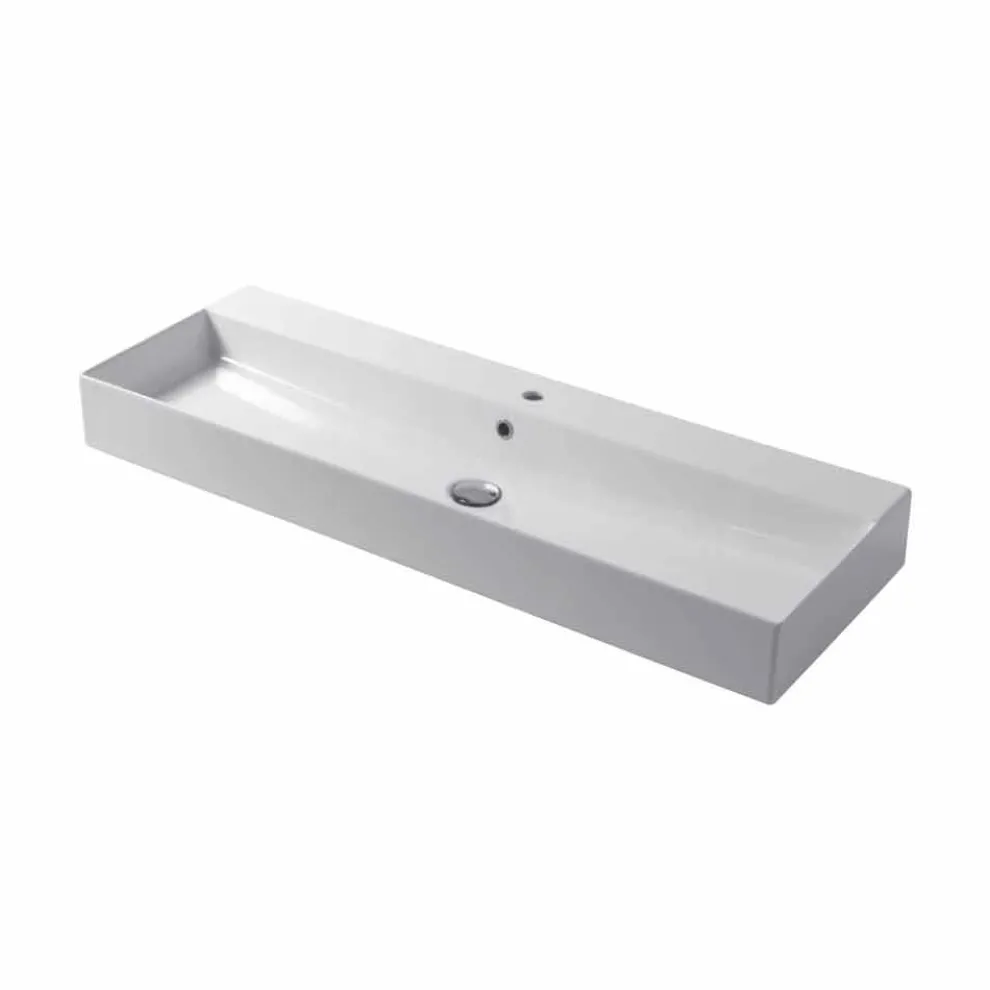 Aufsatz- oder Wandwaschbecken in weißer oder farbiger Keramik Leivi