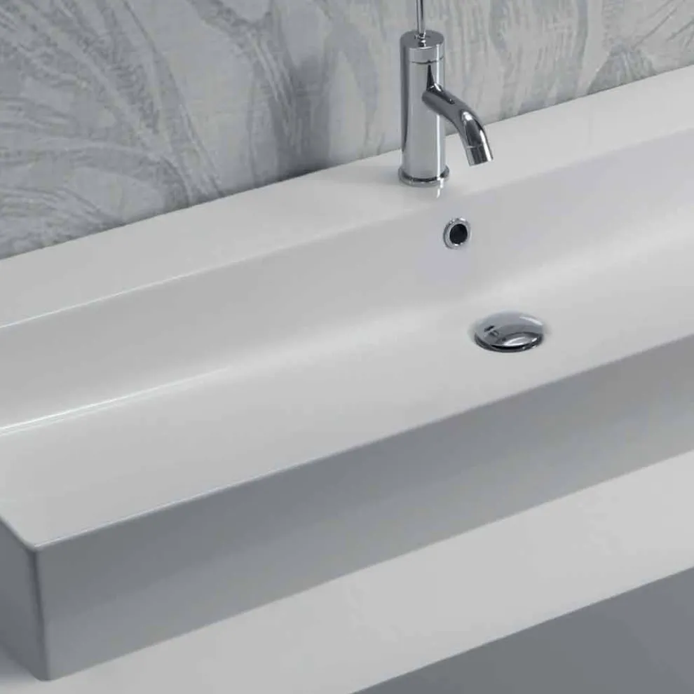 Aufsatz- oder Wandwaschbecken in weißer oder farbiger Keramik Leivi