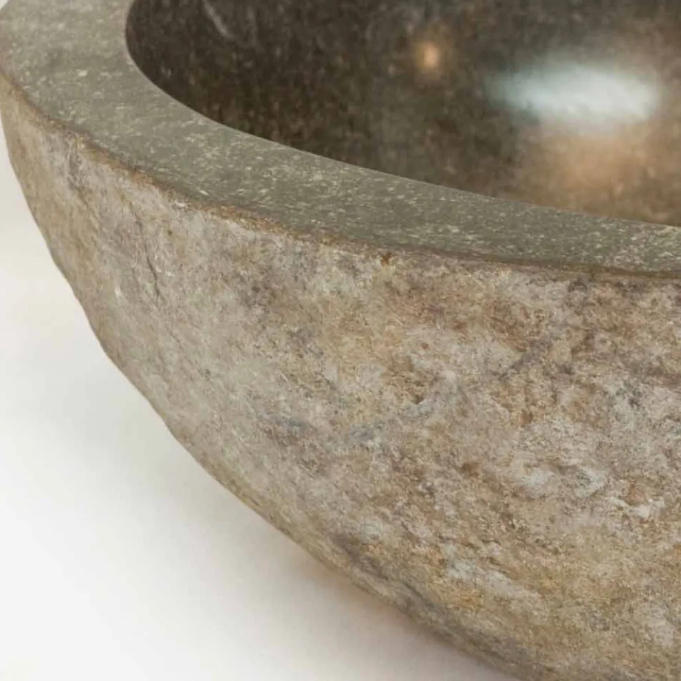 Aufsatzwaschbecken aus Naturstein Kai, Einzelstück