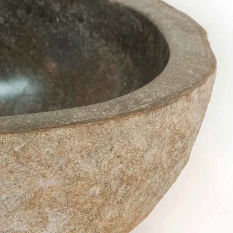 Aufsatzwaschbecken aus Naturstein Kai, Einzelstück