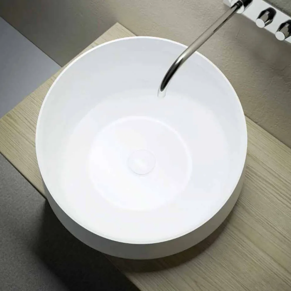 Aufsatzwaschbecken aus Solid Surface in Italien hergestellt,Dongo