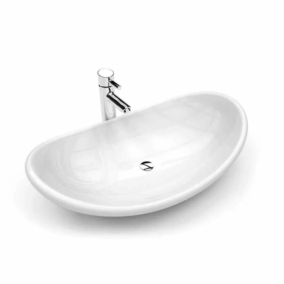 Aufsatzwaschbecken weiß, rot oder lila Aysun in modernem Desig