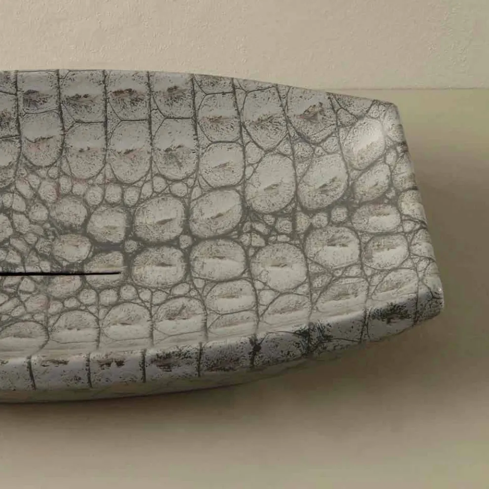 Aufsatzwaschbecken, Keramik, Kaiman, modernes Design Laura made Italy