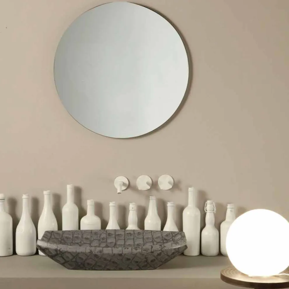 Aufsatzwaschbecken, Keramik, Kaiman, modernes Design Laura made Italy