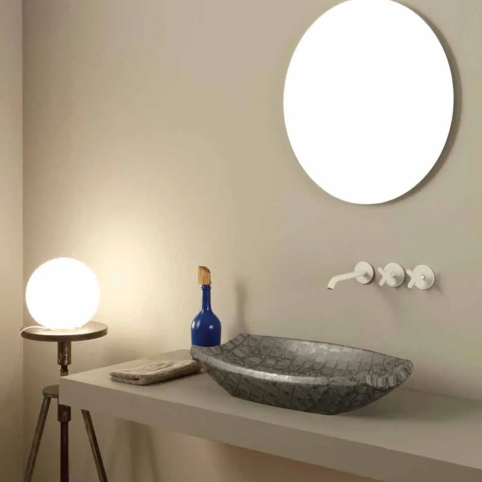 Aufsatzwaschbecken, Keramik, Kaiman, modernes Design Laura made Italy