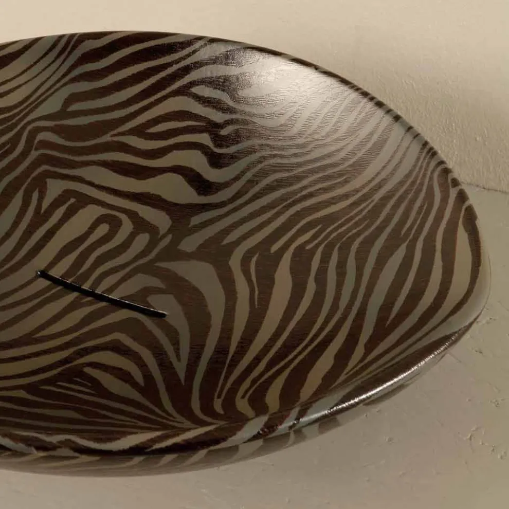 Aufsatzwaschbecken aus Keramik, gestreift made in Italy Design Animals
