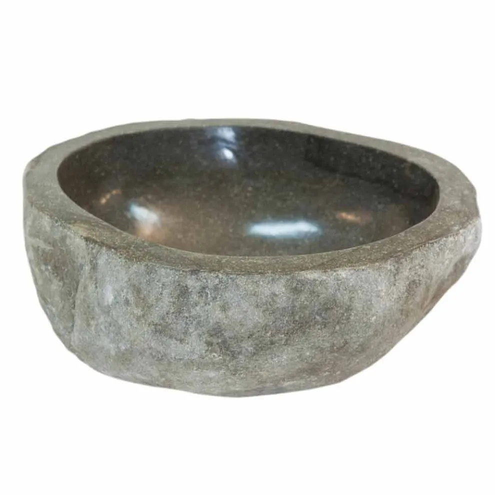 Aufsatzwaschbecken aus Naturstein Kai Small, Einzelstück