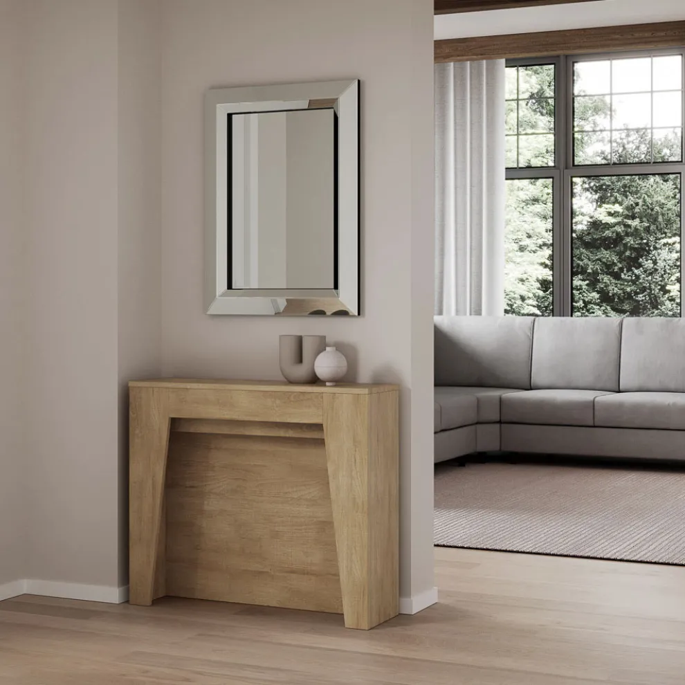 Ausziehbare Konsole auf 211 cm aus Melamin, hergestellt in Italien – Incantesimo