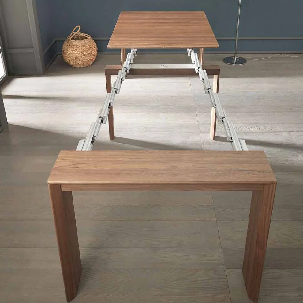 Ausziehbare Tischkonsole Bis zu 295 cm in Holz Made in Italy Design - Temocle