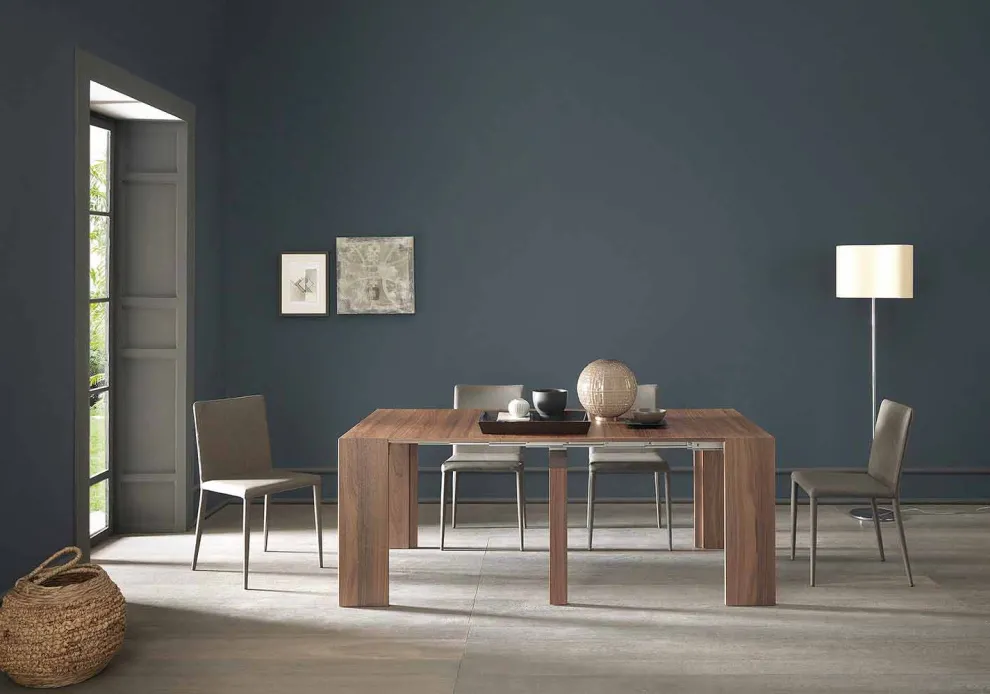 Ausziehbare Tischkonsole Bis zu 295 cm in Holz Made in Italy Design - Temocle