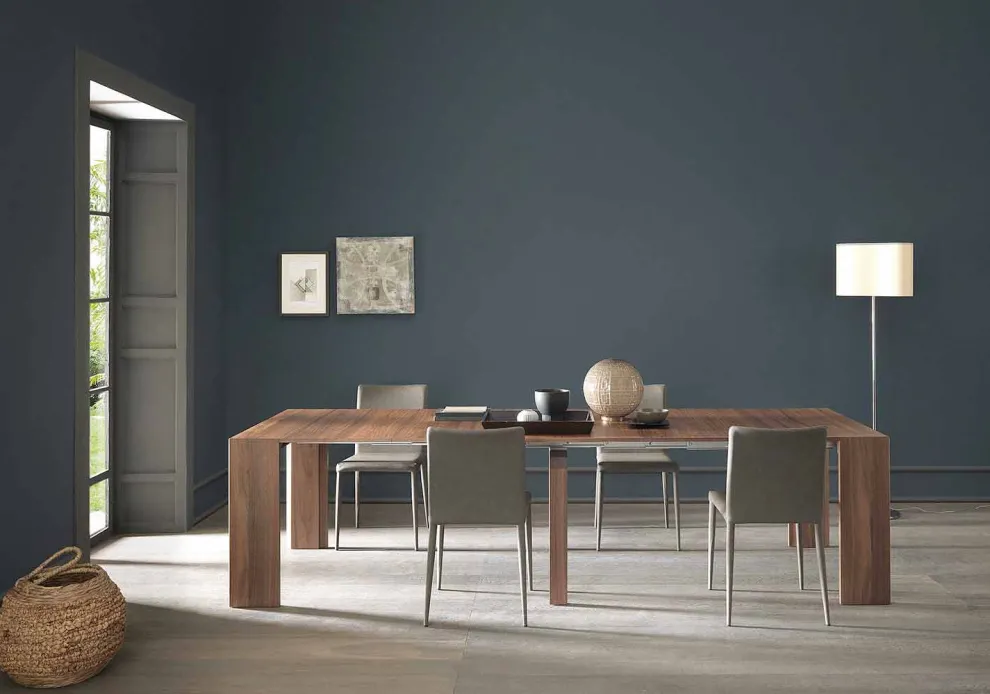 Ausziehbare Tischkonsole Bis zu 295 cm in Holz Made in Italy Design - Temocle