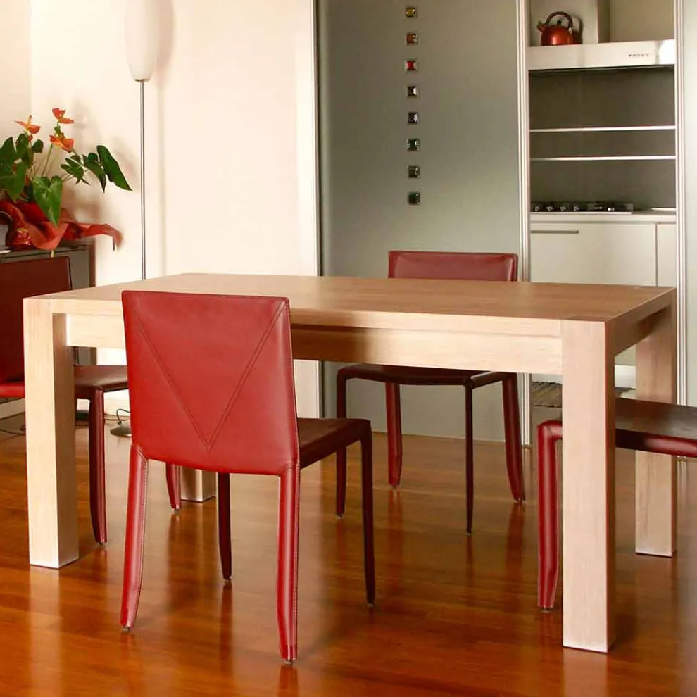 Ausziehbarer Designtisch aus Eichenholz, L160 / 260xP90cm, Jacob