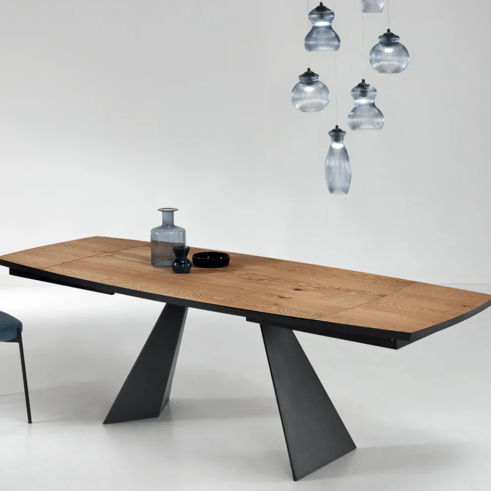Ausziehbarer Esstisch bis 300 cm aus Holz Made in Italy - Paolito