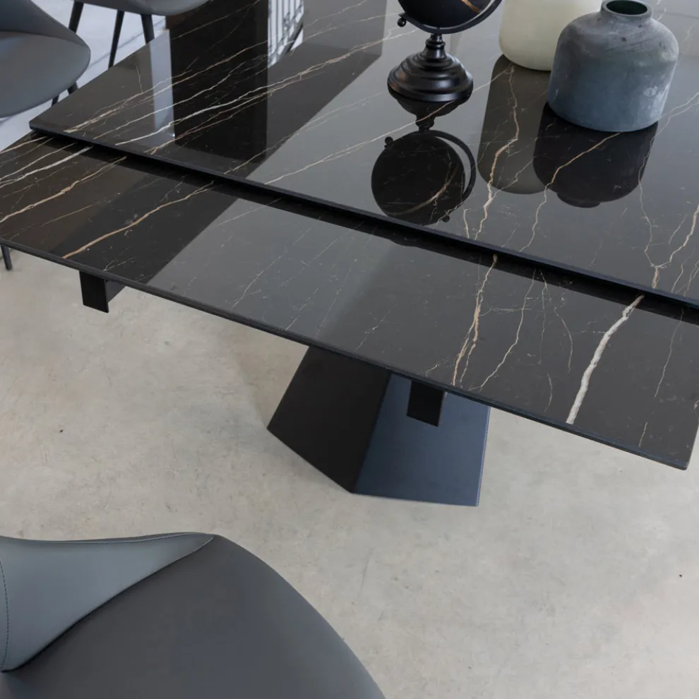 Ausziehbarer Esstisch bis 270 cm mit Keramikglasplatte - Trasimeno