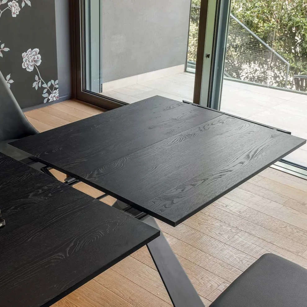 Ausziehbarer Esstisch bis 298 cm aus Melamin Made in Italy - Fedemo