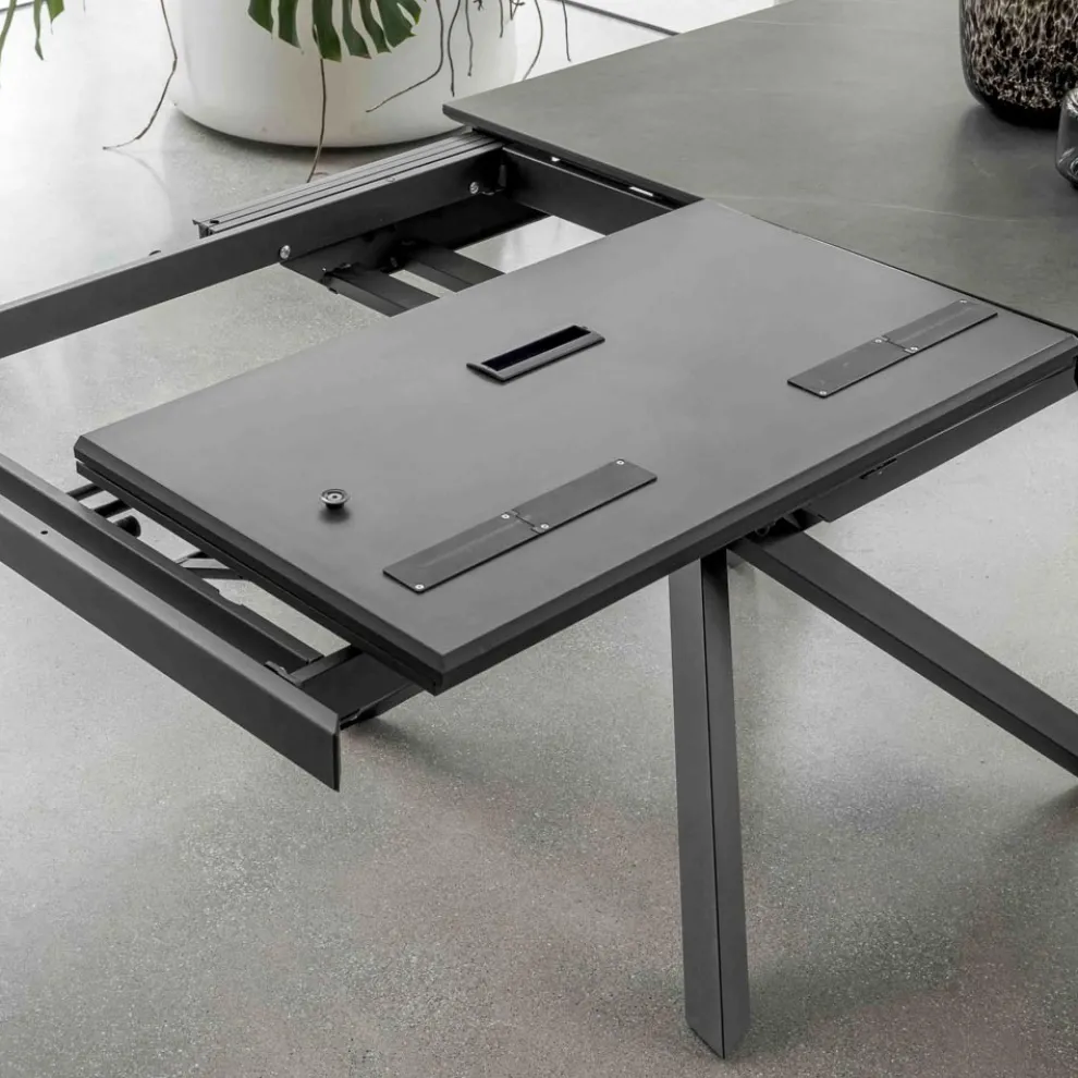 Ausziehbarer Esstisch mit Metallrahmen Made in Italy - Elastic