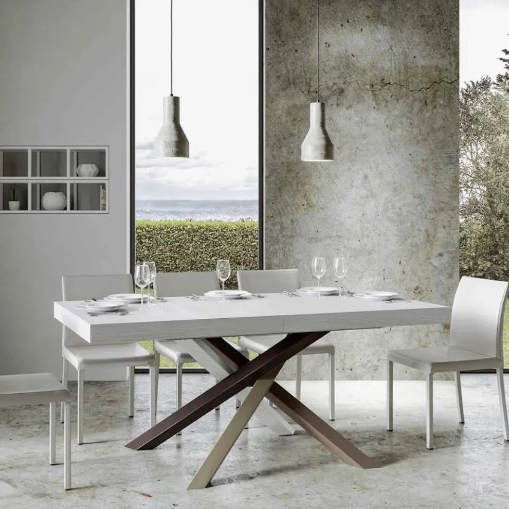 Ausziehbarer Esstisch bis zu 440 cm, Made in Italy Design – Rally
