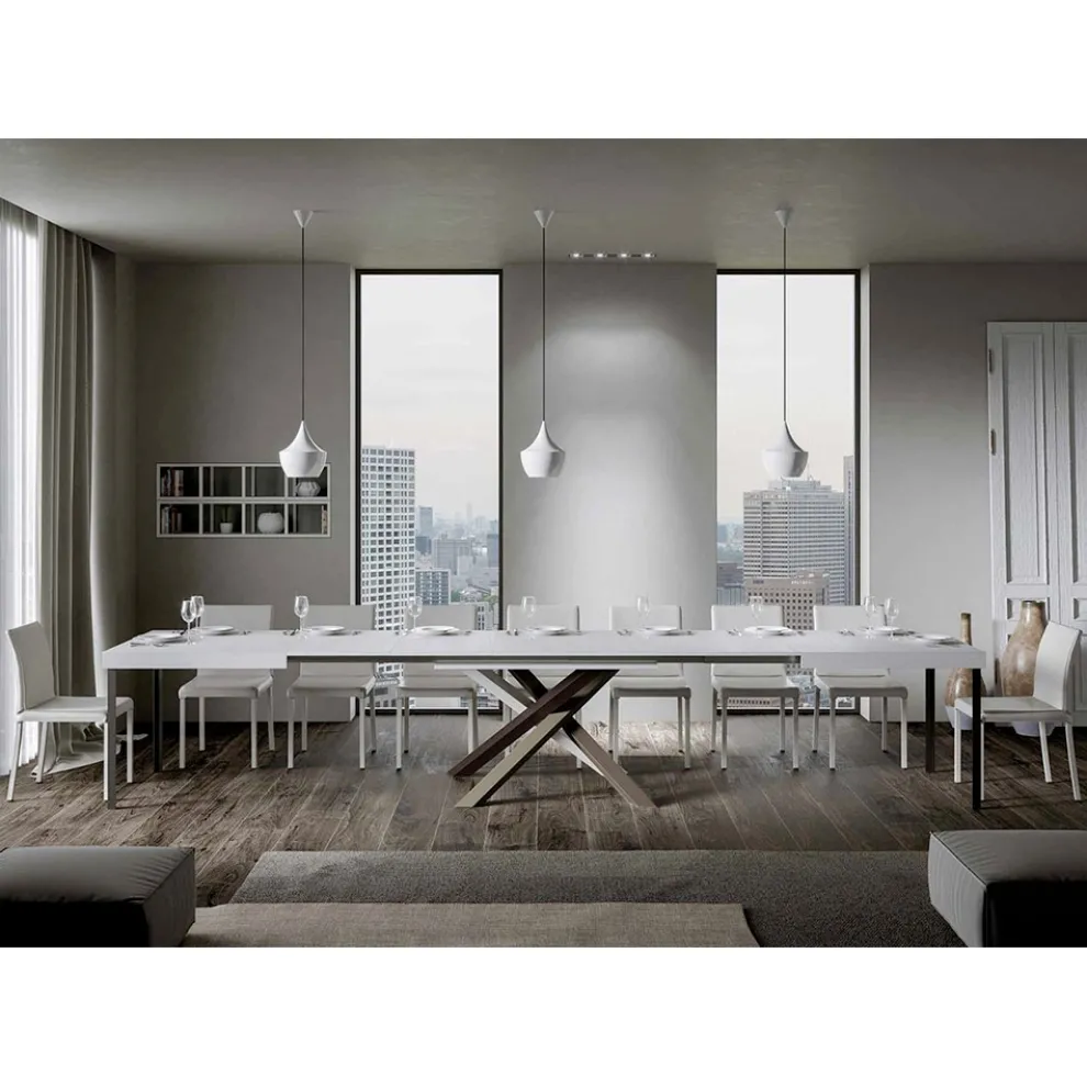 Ausziehbarer Esstisch bis zu 440 cm, Made in Italy Design – Rally