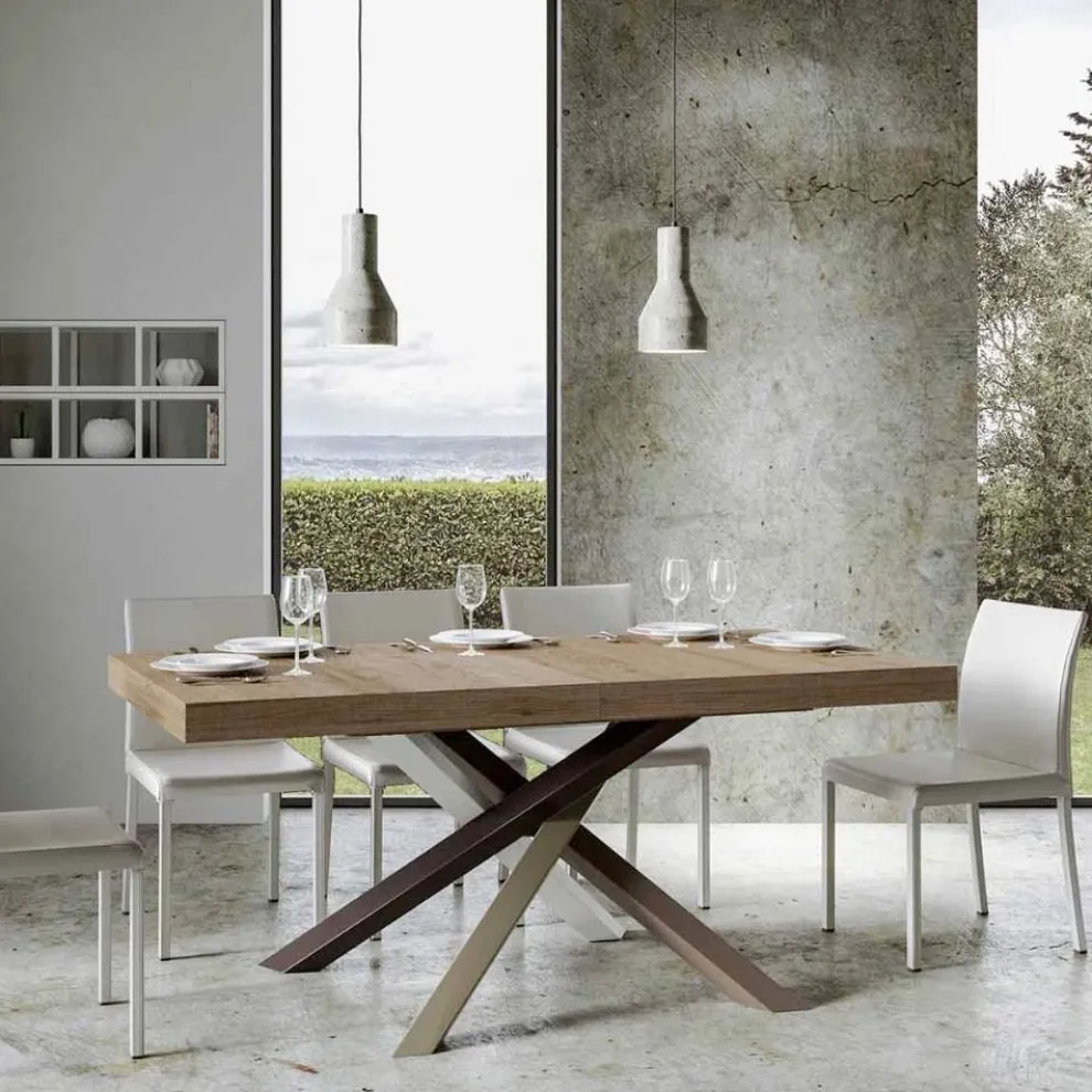 Ausziehbarer Esstisch bis zu 440 cm, Made in Italy Design – Rally