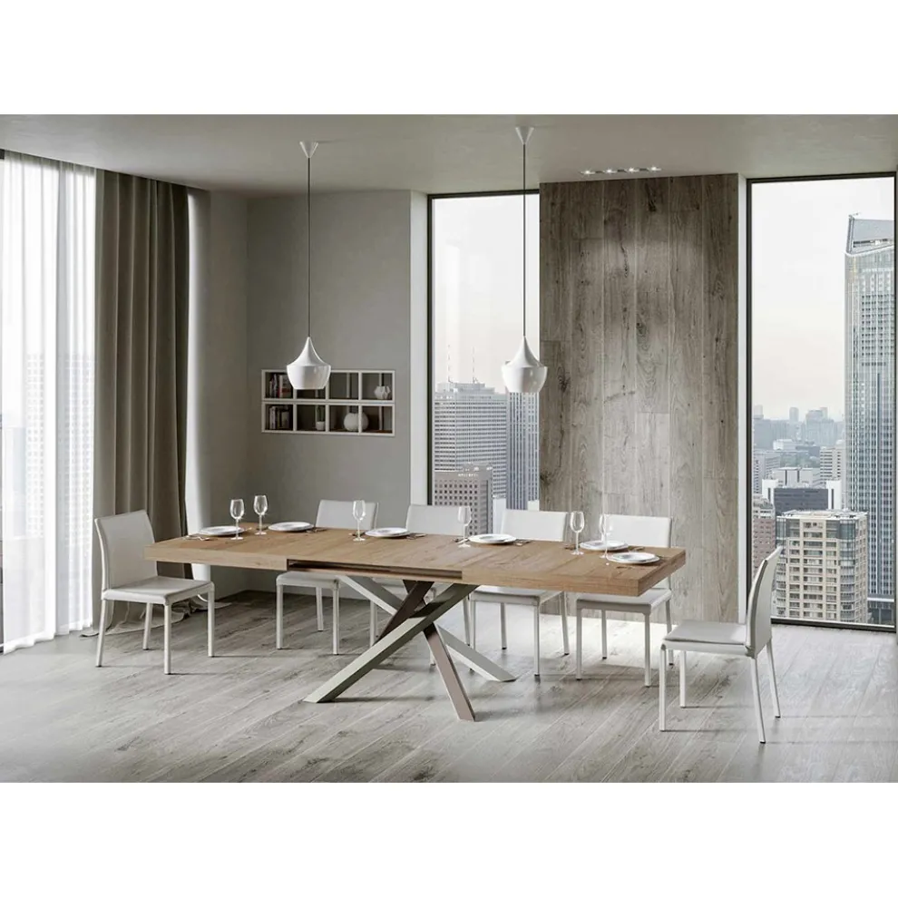 Ausziehbarer Esstisch bis zu 440 cm, Made in Italy Design – Rally