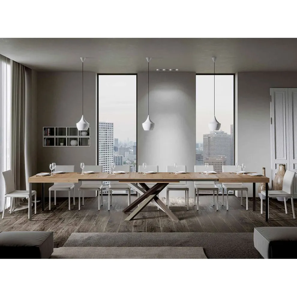 Ausziehbarer Esstisch bis zu 440 cm, Made in Italy Design – Rally