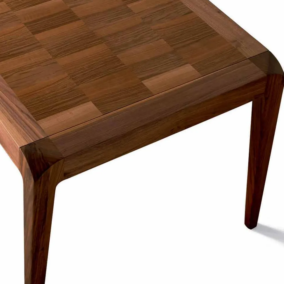 Ausziehbarer Esstisch, natürliches Nussholz, modernes Design Sanni