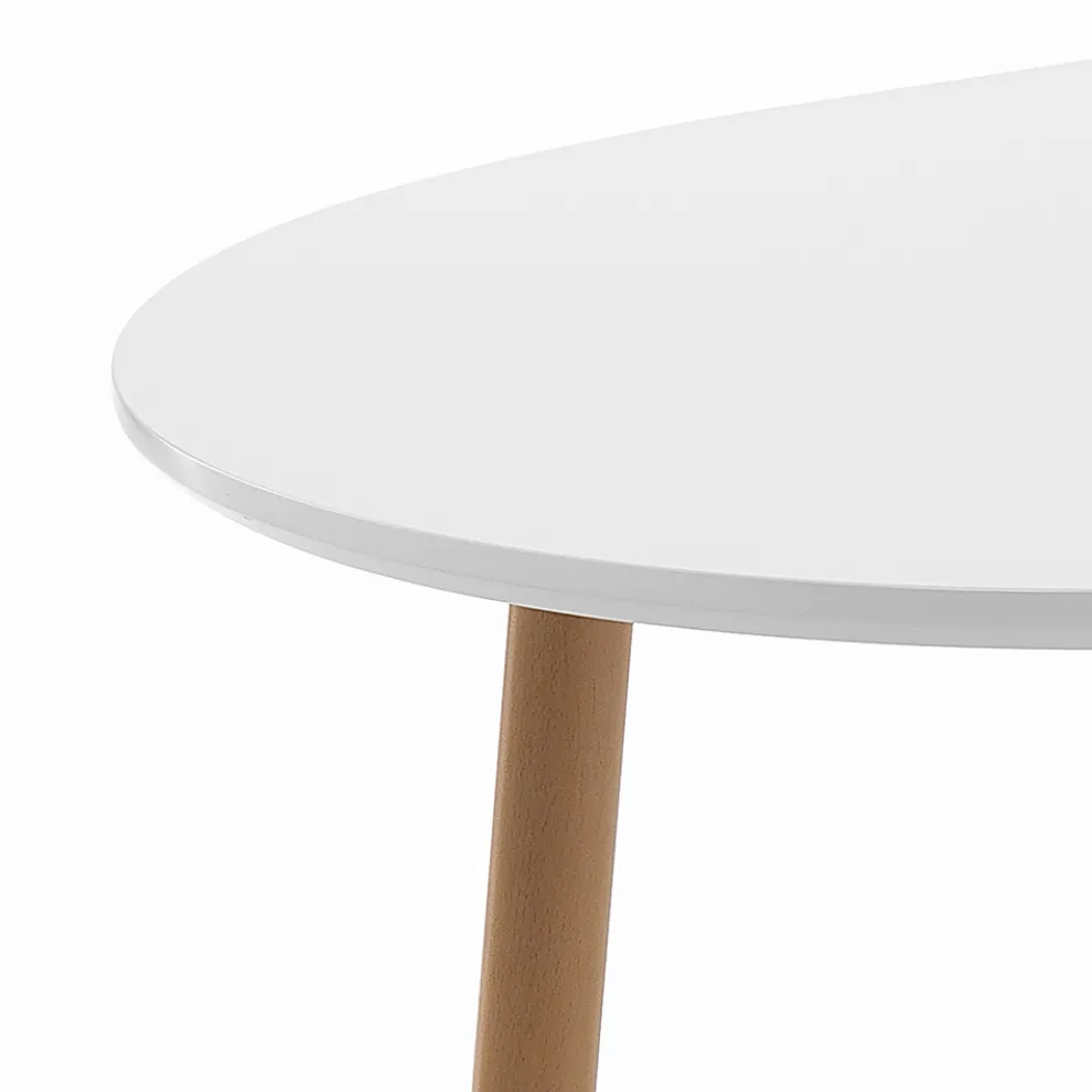 Ausziehbarer Esstisch Bis 220 cm in Mattweiß Mdf - Toledo