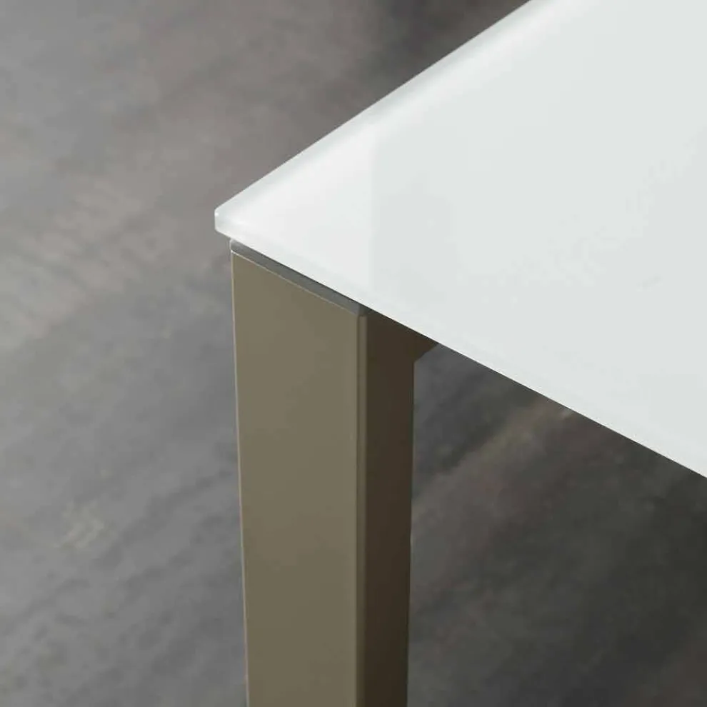 Ausziehbarer Esstisch Bis zu 204 cm in Made in Italy Crystal - Palladio