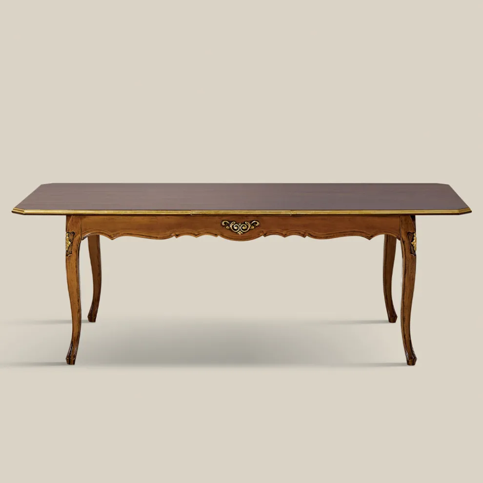 Ausziehbarer Holztisch 280 cm Klassischer Stil Made in Italy - Majesty