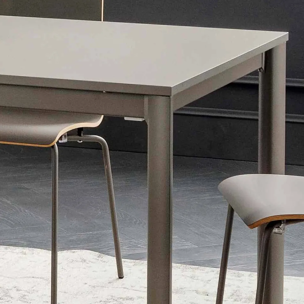 Ausziehbarer Küchentisch Bis zu 240 cm in Fenix Made in Italy - Maltesisch