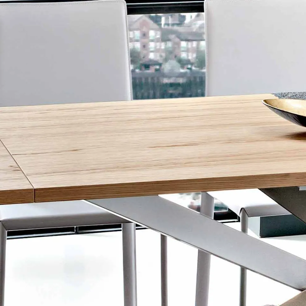 Ausziehbarer Küchentisch Bis zu 280 cm aus Holz Made in Italy - Carlino