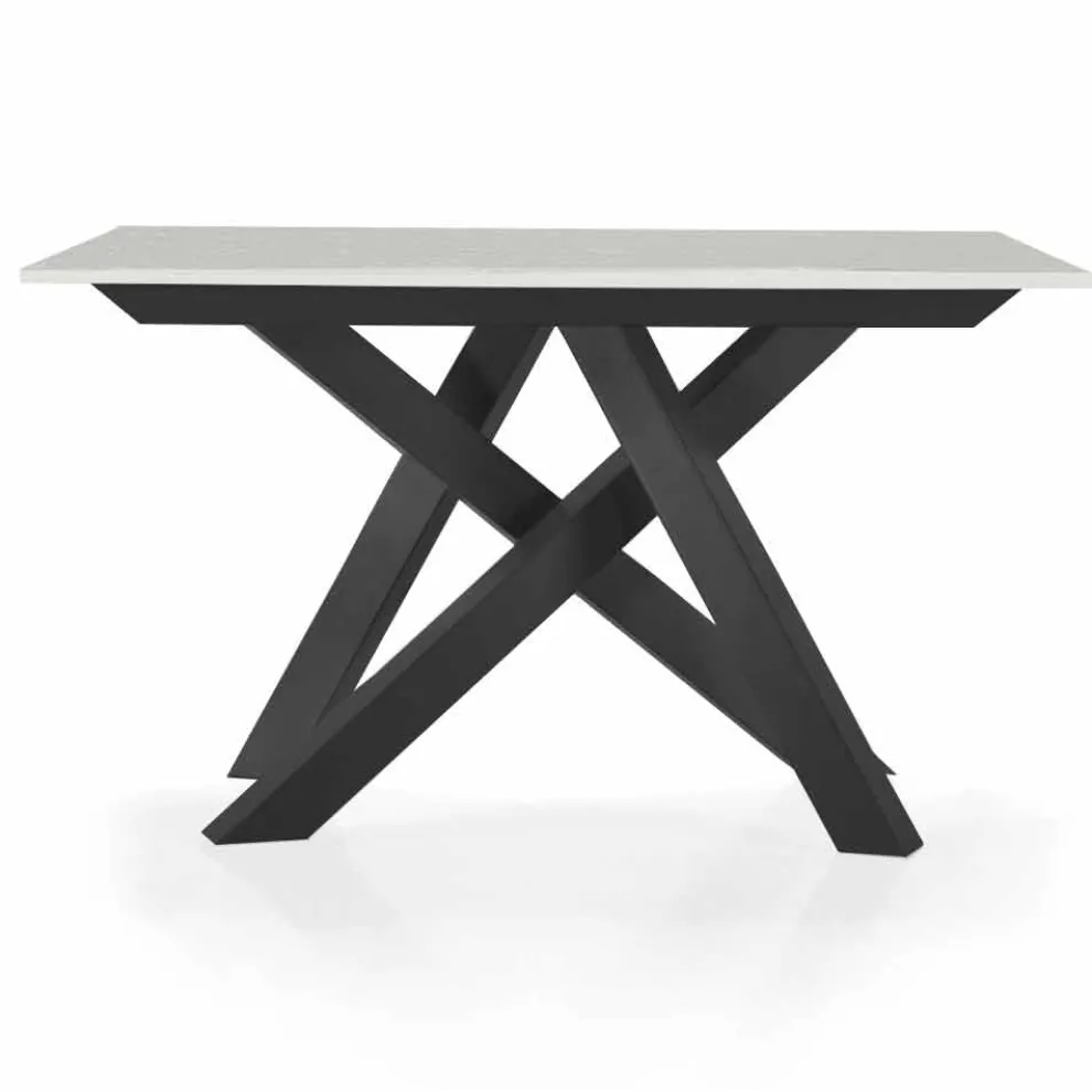 Ausziehbarer Konsolentisch bis 325 cm aus Melamin, hergestellt in Italien – Settimmio