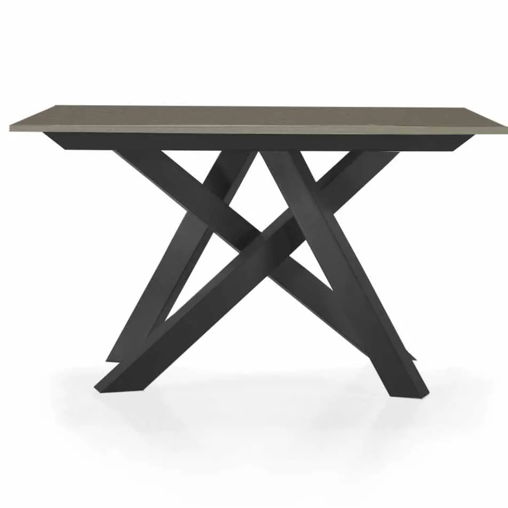 Ausziehbarer Konsolentisch bis 325 cm aus Melamin, hergestellt in Italien – Settimmio